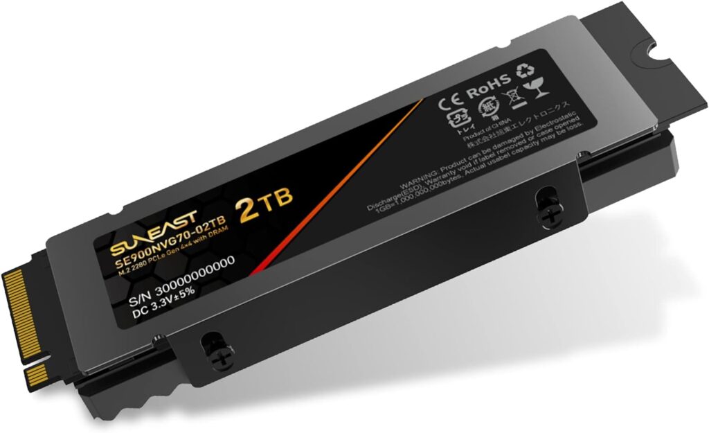 M.2 2TB 最大読込:7000MB/s 最大書込み:6500MB/s